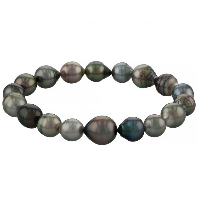 TARA Pearls Black Tahitian South Sea Cultured Pearl Stretch Bracelet