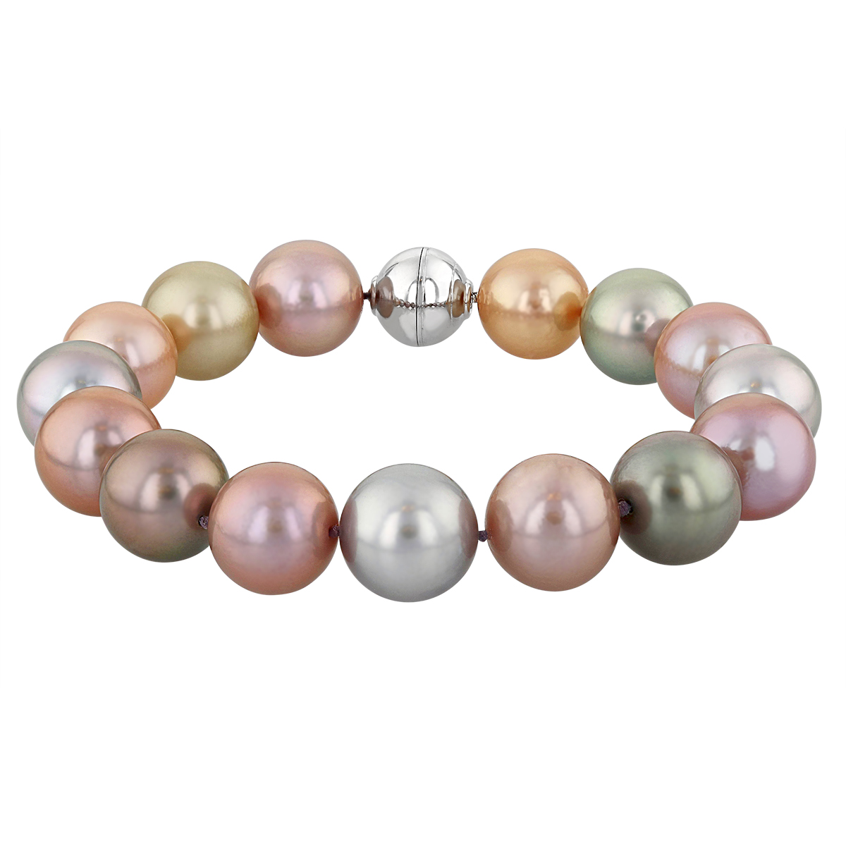Jersey pearls with silver clasps