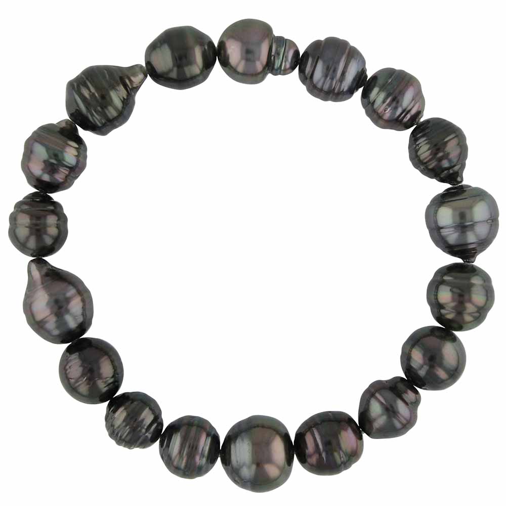 TARA Pearls Black Tahitian South Sea Cultured Pearl Stretch Bracelet