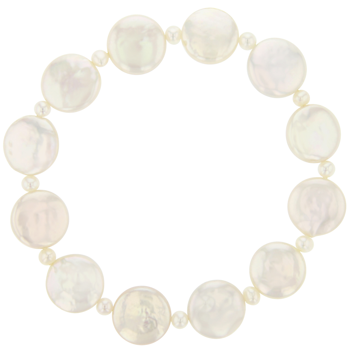 White Freshwater Cultured Pearl Stretch Bracelet