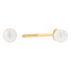 Children's Cultured Pearl Stud Earrings in Yellow Gold