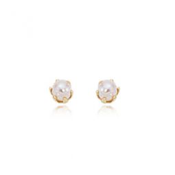 14k Yellow Gold 3mm White Cultured Pearl Stud Earrings Borsheims 14k Yellow Gold 3mm White Cultured Pearl Stud Earrings