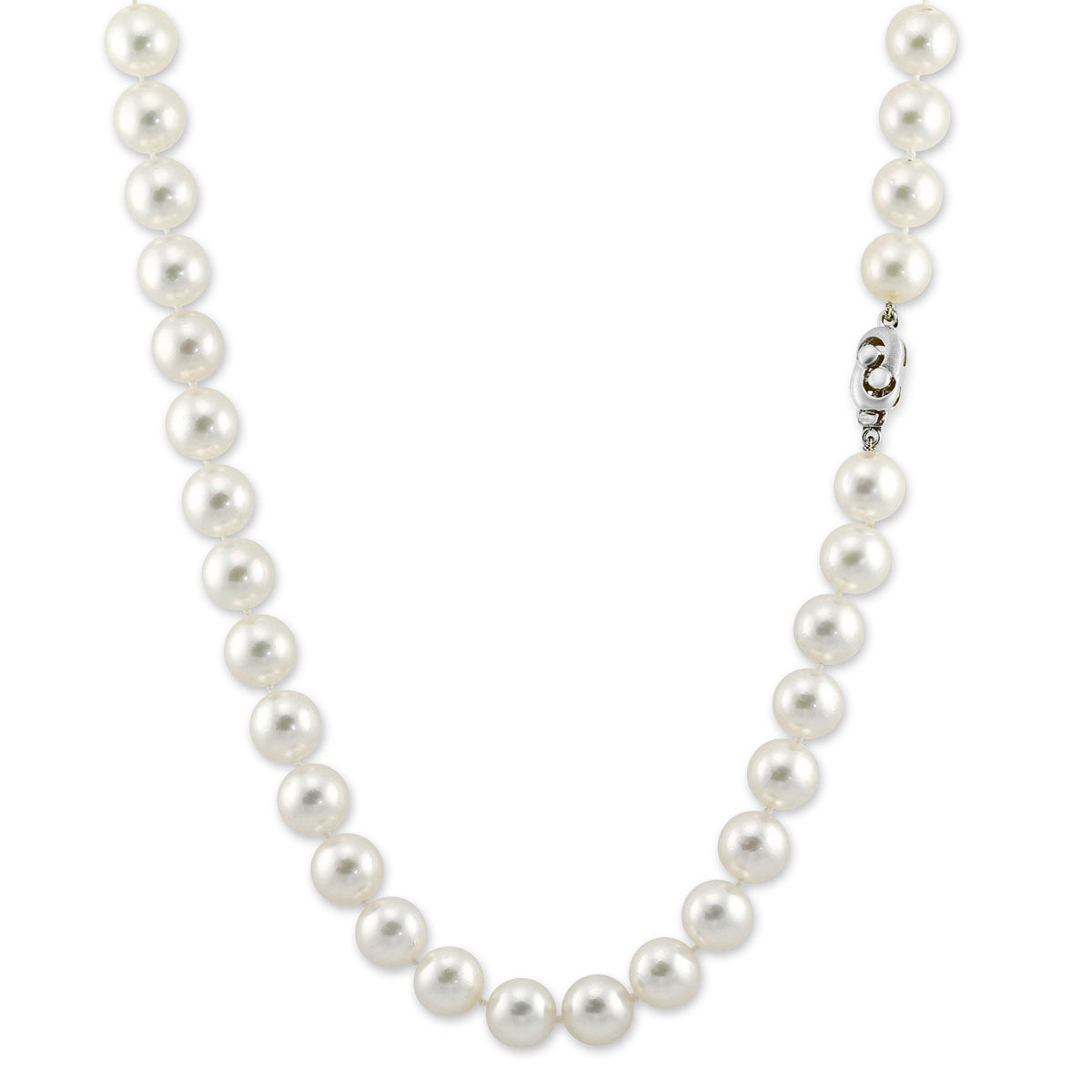 TARA Pearls Akoya Cultured Pearl Strand, 7x7.5mm in White Gold, 16