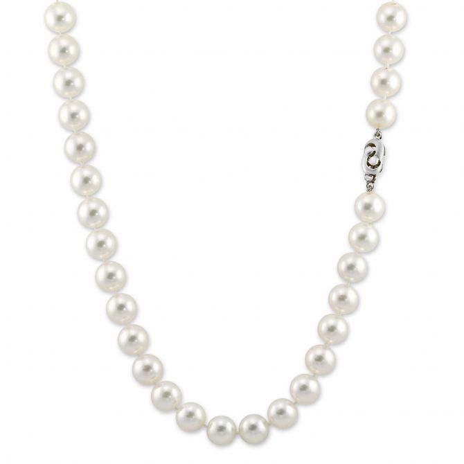 TARA Pearls Akoya Cultured Pearl Strand, 7x7.5mm in White Gold, 16"