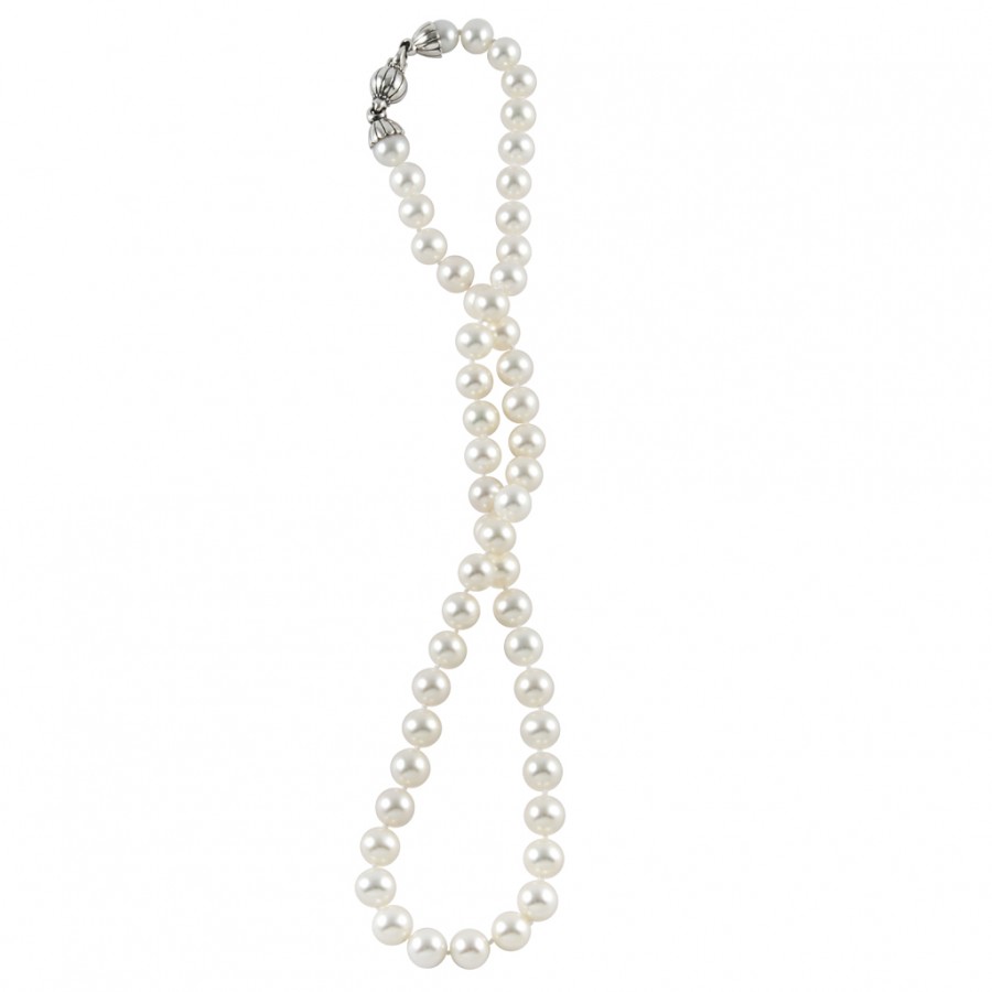 LAGOS Sterling Silver White Cultured Pearl Strand Necklace, 18
