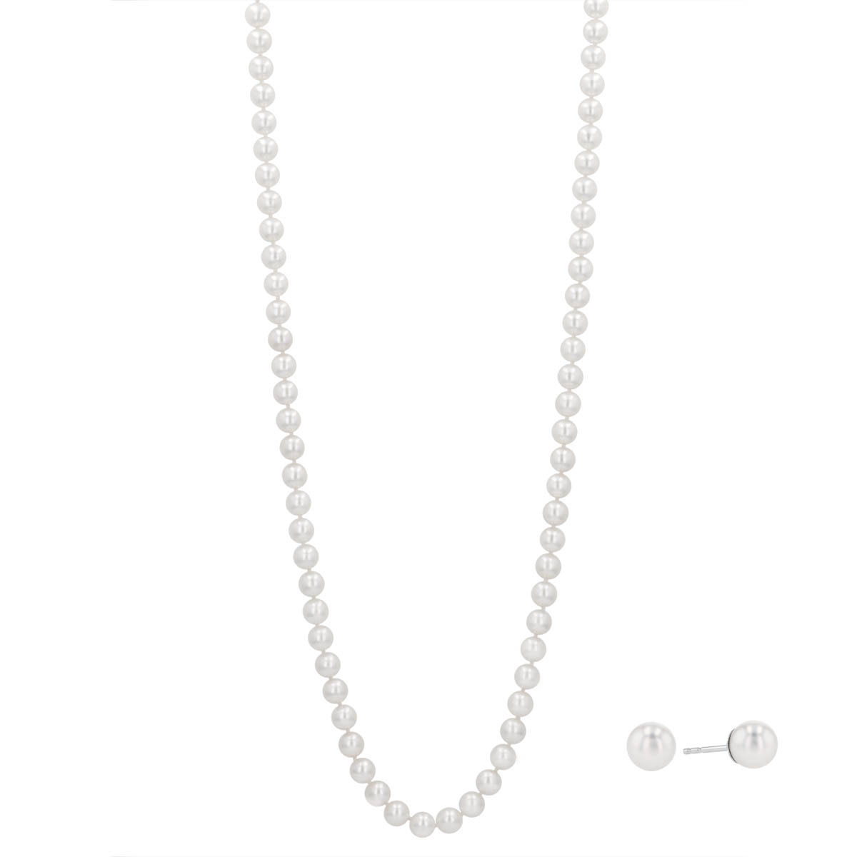 TARA Pearls Cultured Pearl Strand Necklace & Stud Earrings Set, 6-6.5 mm