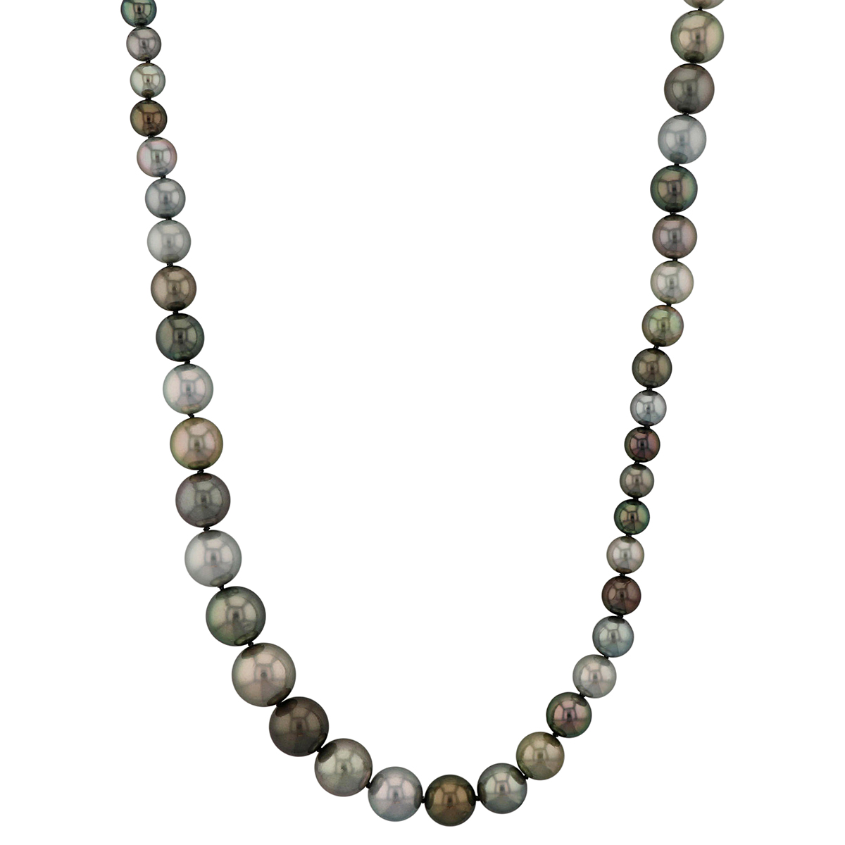 TARA Pearls Black Tahitian Cultured Pearl Graduated Strand Necklace, 46 ...