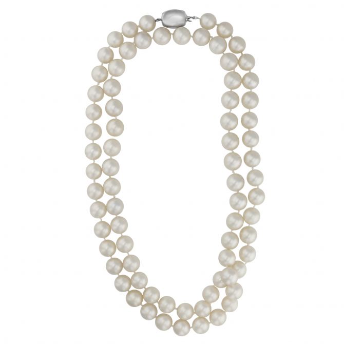 White South Sea Cultured Pearl Strand Necklace, 39"
