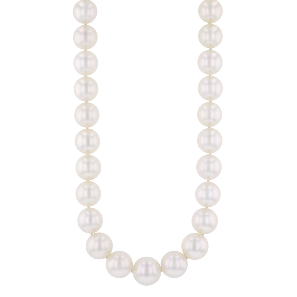 TARA Pearls White South Sea Cultured Pearl Strand Necklace with White Gold Clasp, 17