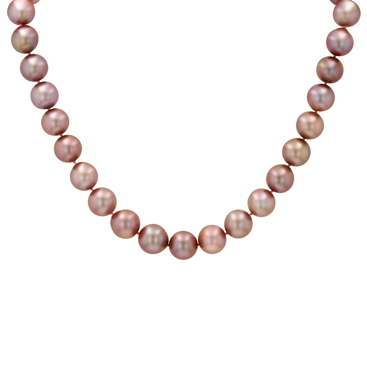 TARA Pearls Lavender Freshwater Cultured Pearl Strand with White Gold Diamond Clasp, 17.5