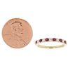 18K Yellow Gold Ruby & Diamond Alternating Ring