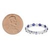 18K White Gold Sapphire & Diamond Shared Prong Eternity Band
