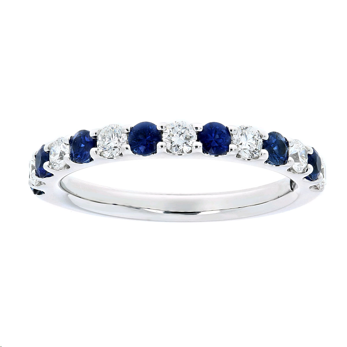 Alternating diamond and sapphire ring deals