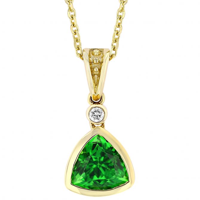 Tsavorite garnet pendant discount