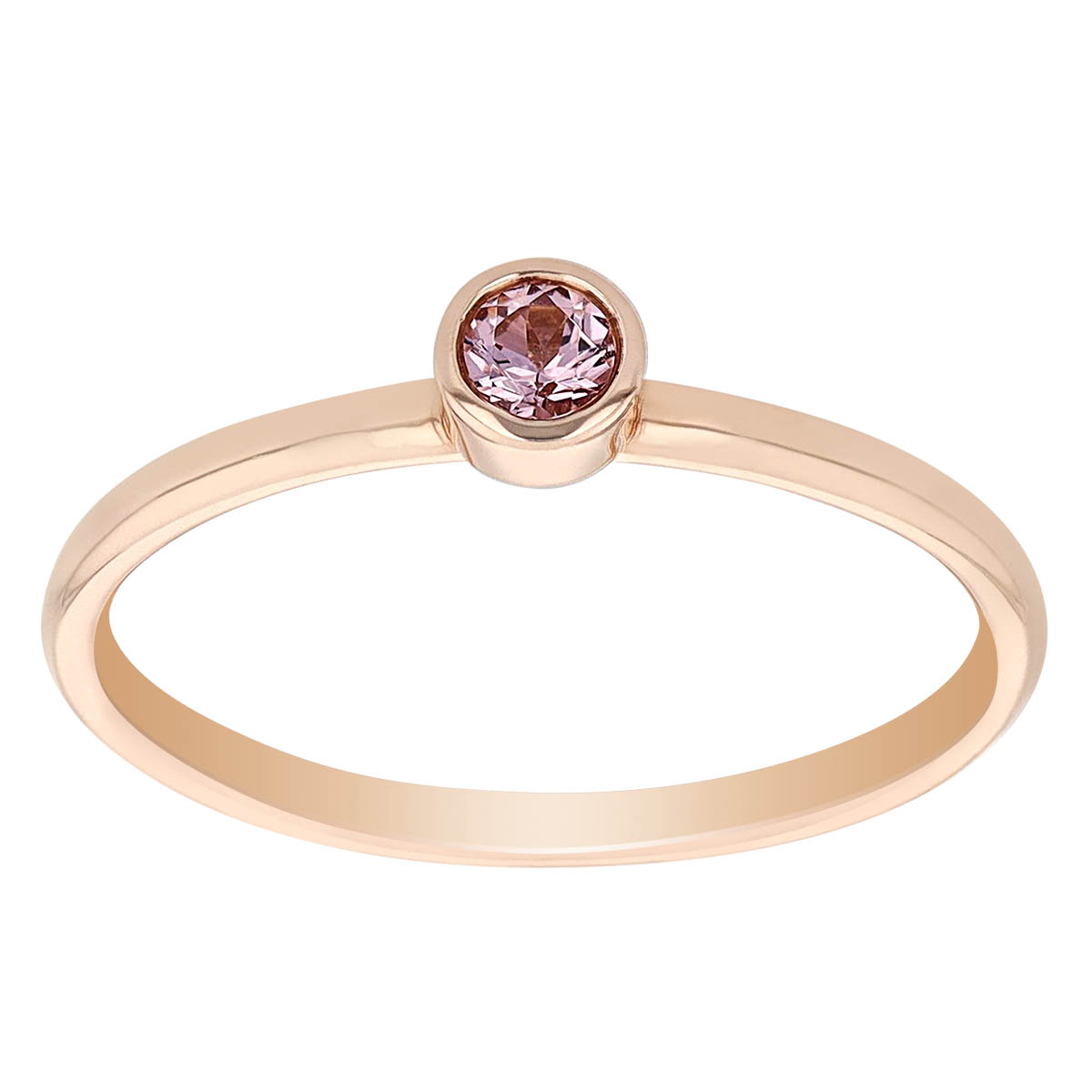 Lotus Bezel Set Dainty Ring in Rose Gold Borsheims