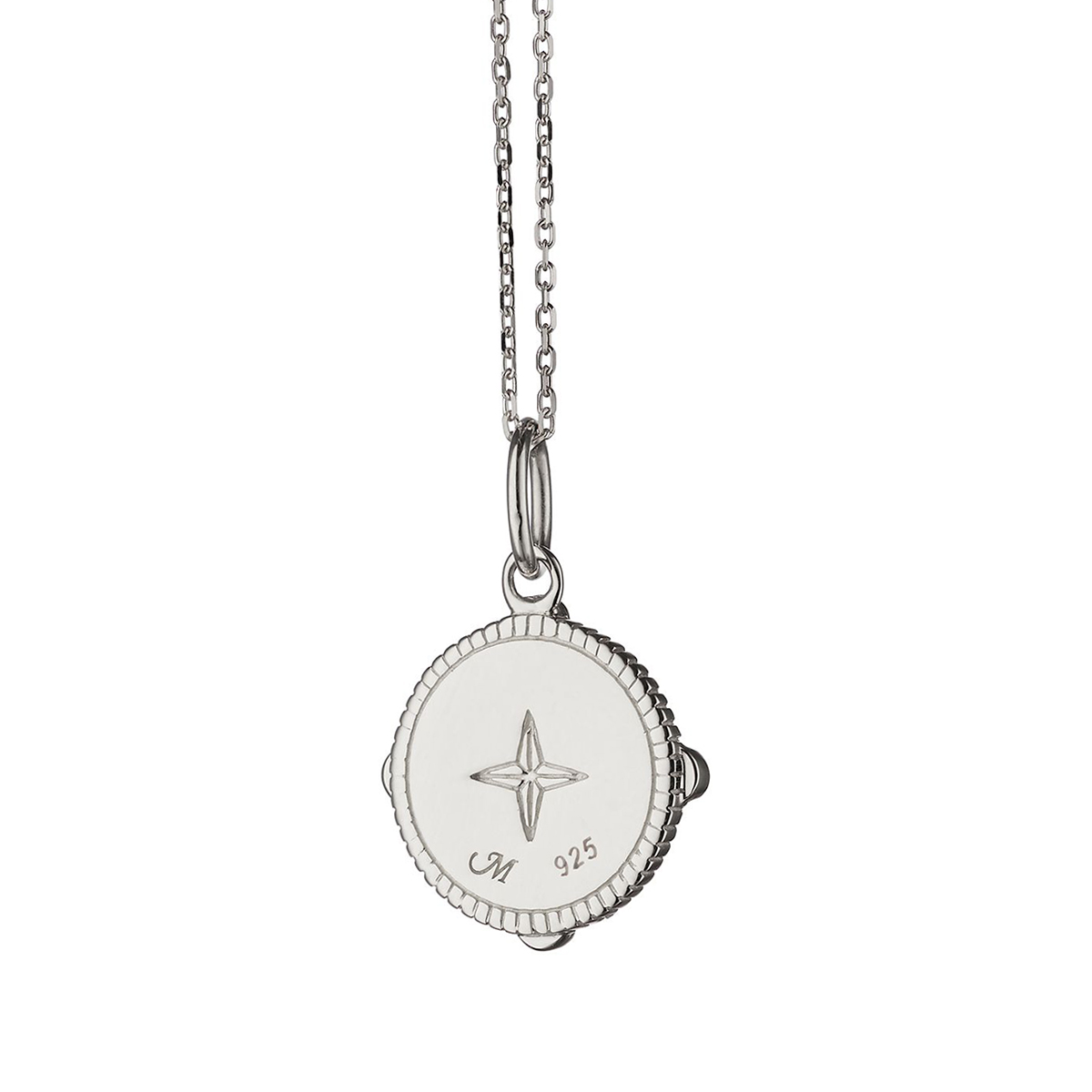 Monica Rich Kosann Mini Adventure Charm Pendant with White Sapphire in Sterling Silver
