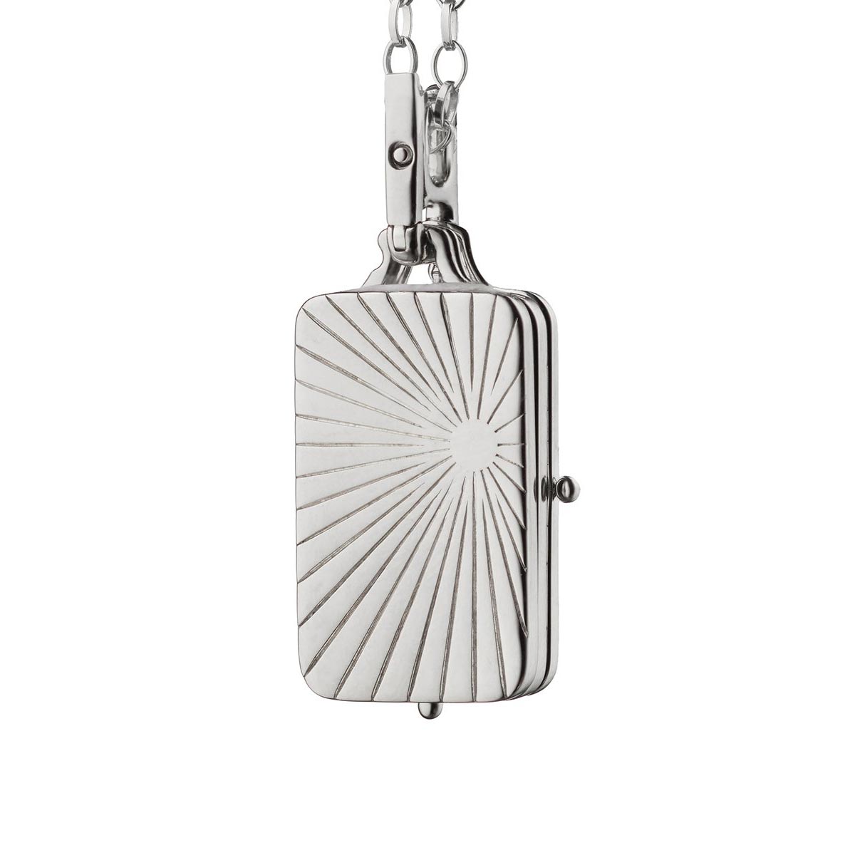 Monica Rich Kosann Sun, Moon and Stars Gate Locket in Sterling Silver with Sapphires, 18