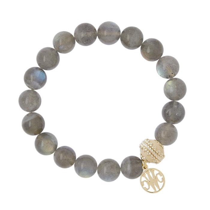 Clara Williams Victoire Labradorite Stretch Bracelet in Yellow Tone