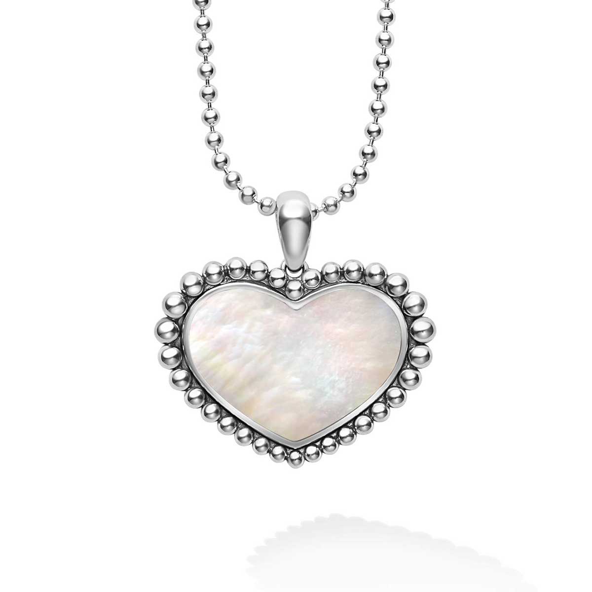 LAGOS White Mother Of Pearl Maya Heart Necklace