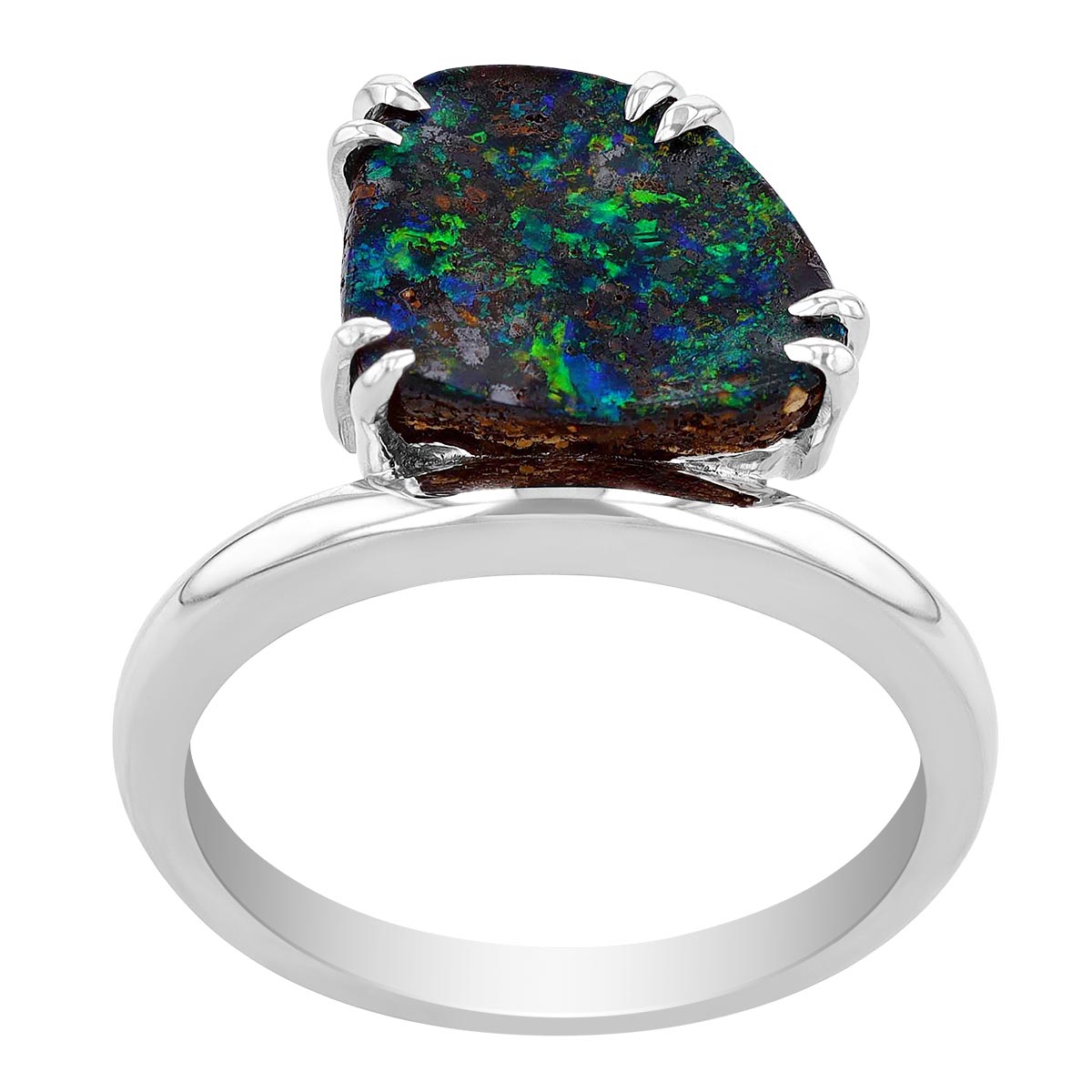 Boulder Opal Cocktail Ring in Sterling Silver