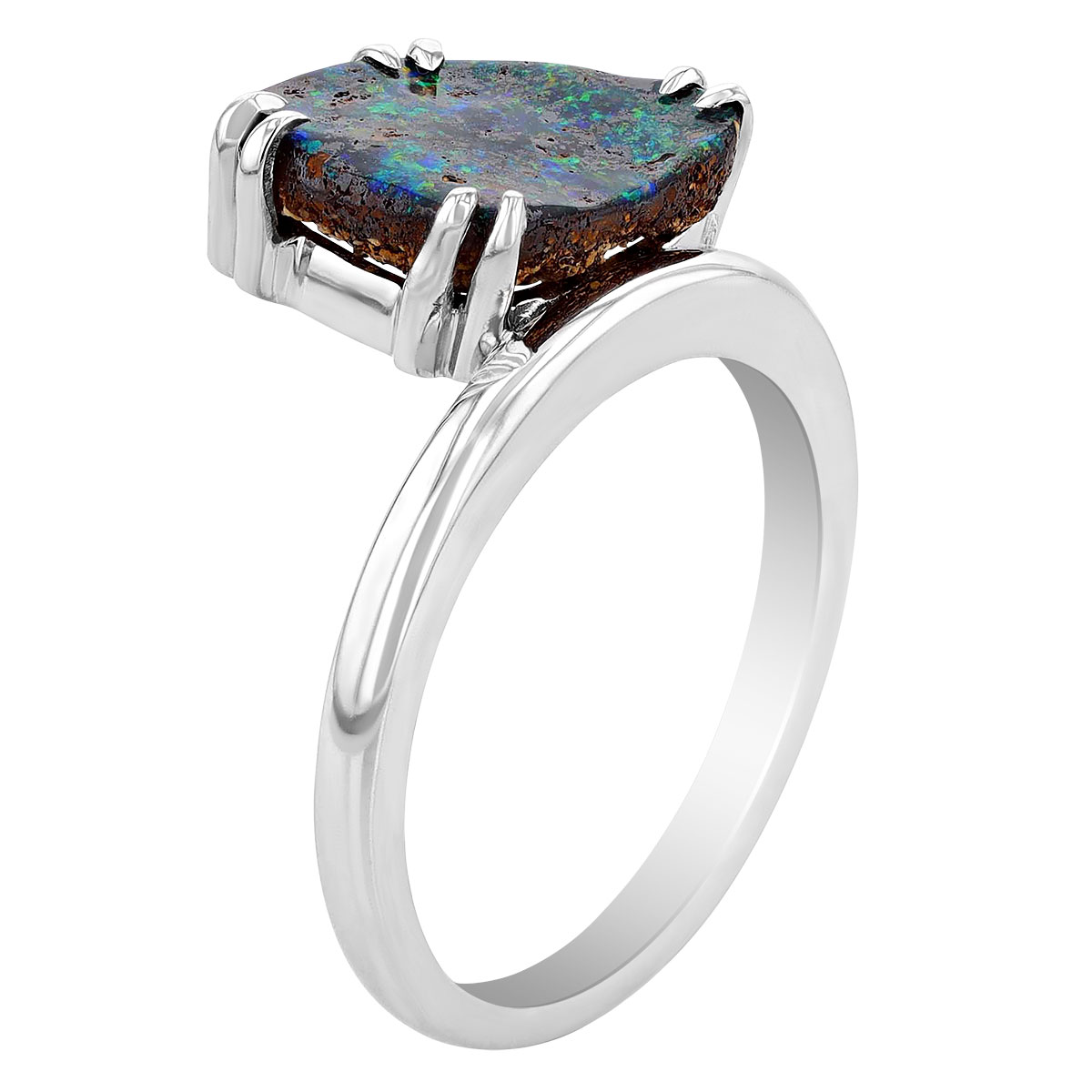 Boulder Opal Cocktail Ring in Sterling Silver
