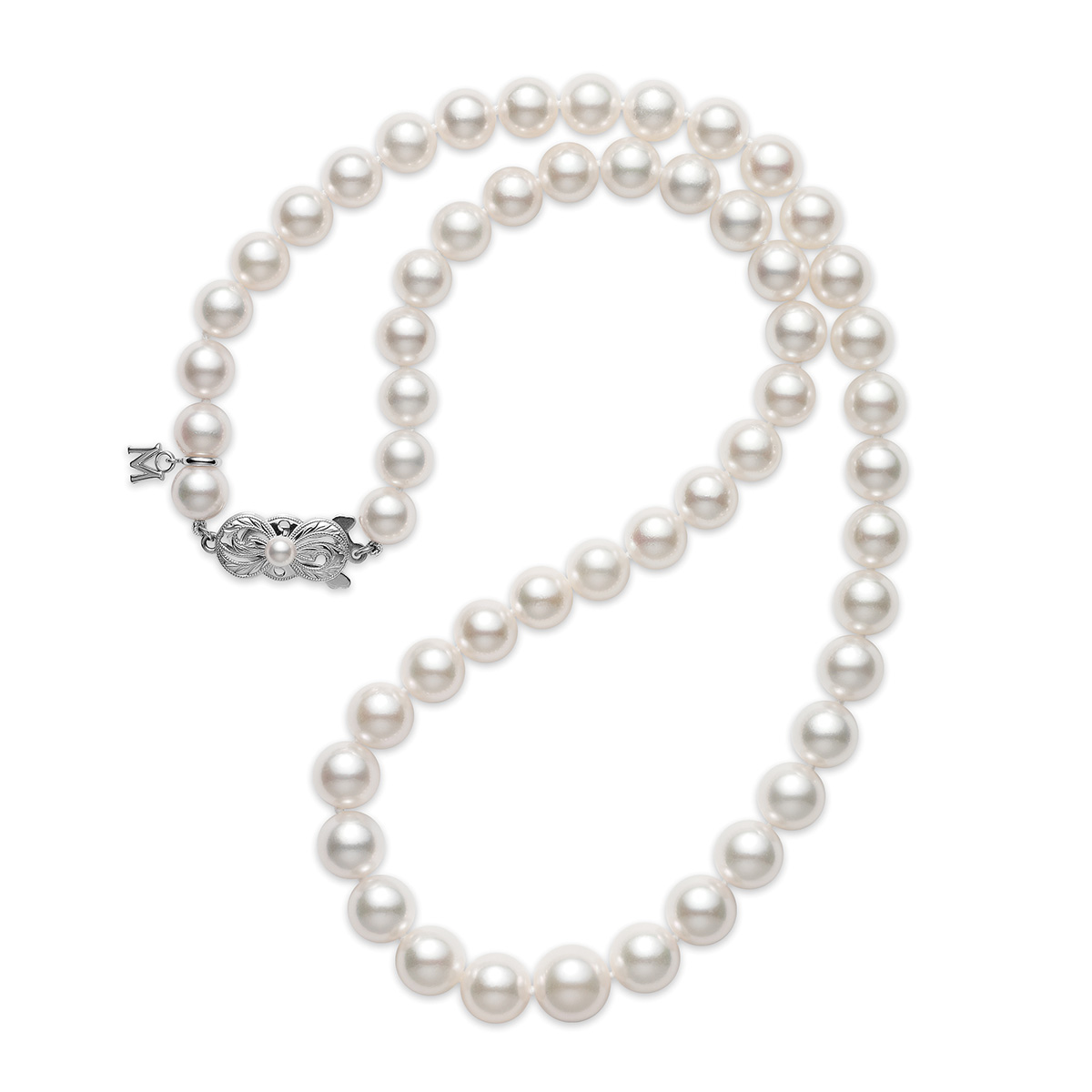 Mikimoto Akoya Cultured Pearl Graduated Strand Necklace with White Gold Clasp, 18