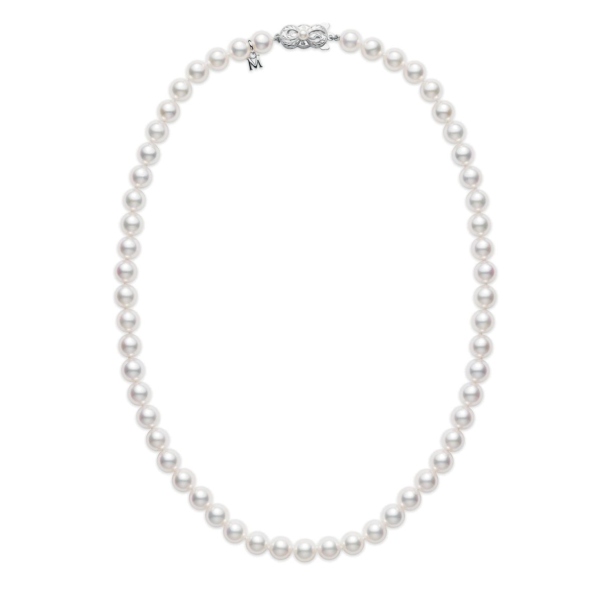 Mikimoto Akoya Cultured Pearl Choker Strand Necklace with White Gold Clasp, 16