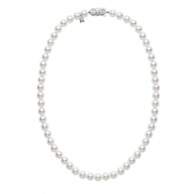 Mikimoto Akoya Cultured Pearl Matinee Strand Necklace with White Gold Clasp, 20"