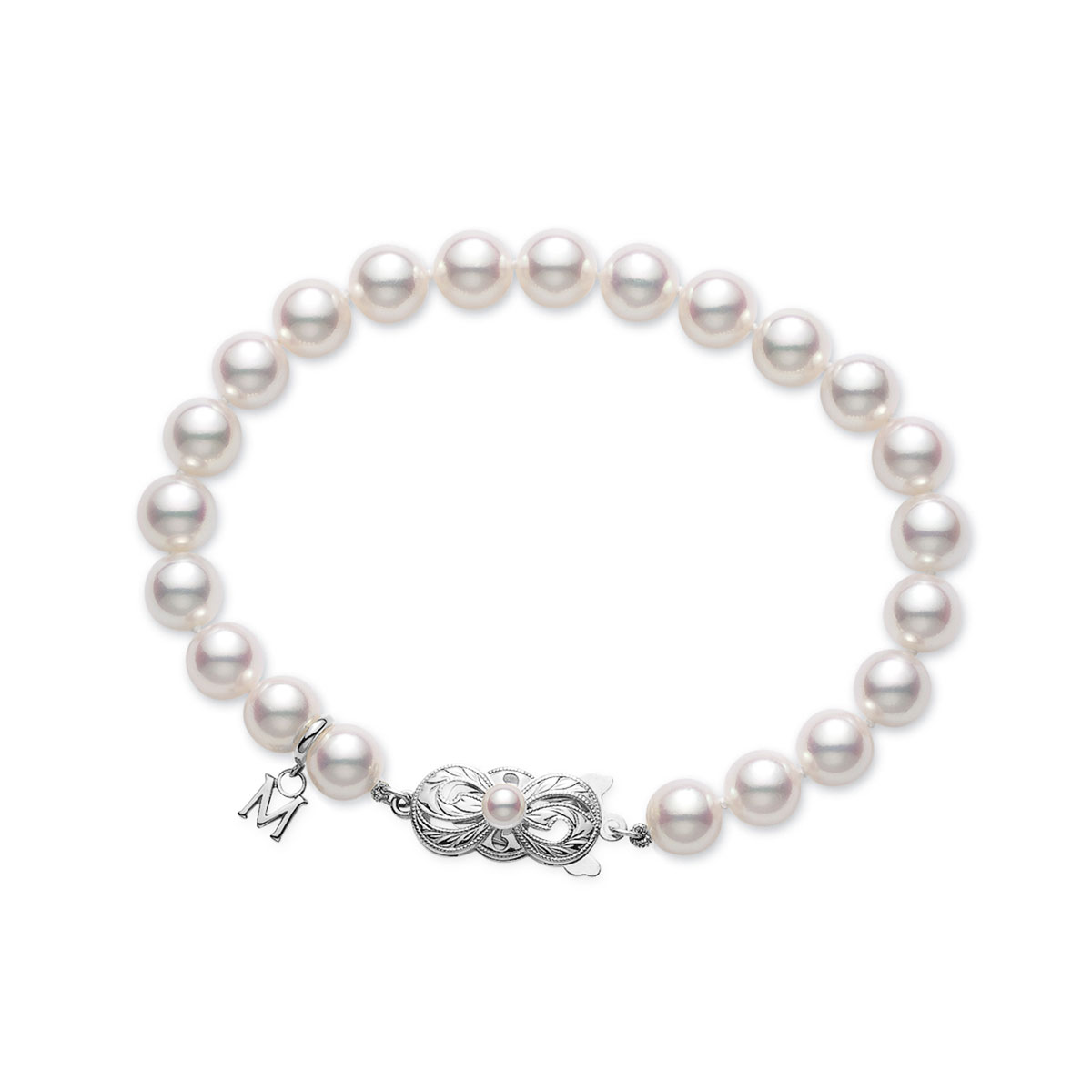 Mikimoto Akoya Cultured Pearl Strand Bracelet with White Gold Clasp, 7