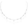 Mikimoto Akoya Cultured Pearl & Diamond Drop Station Necklace in White Gold, 18"