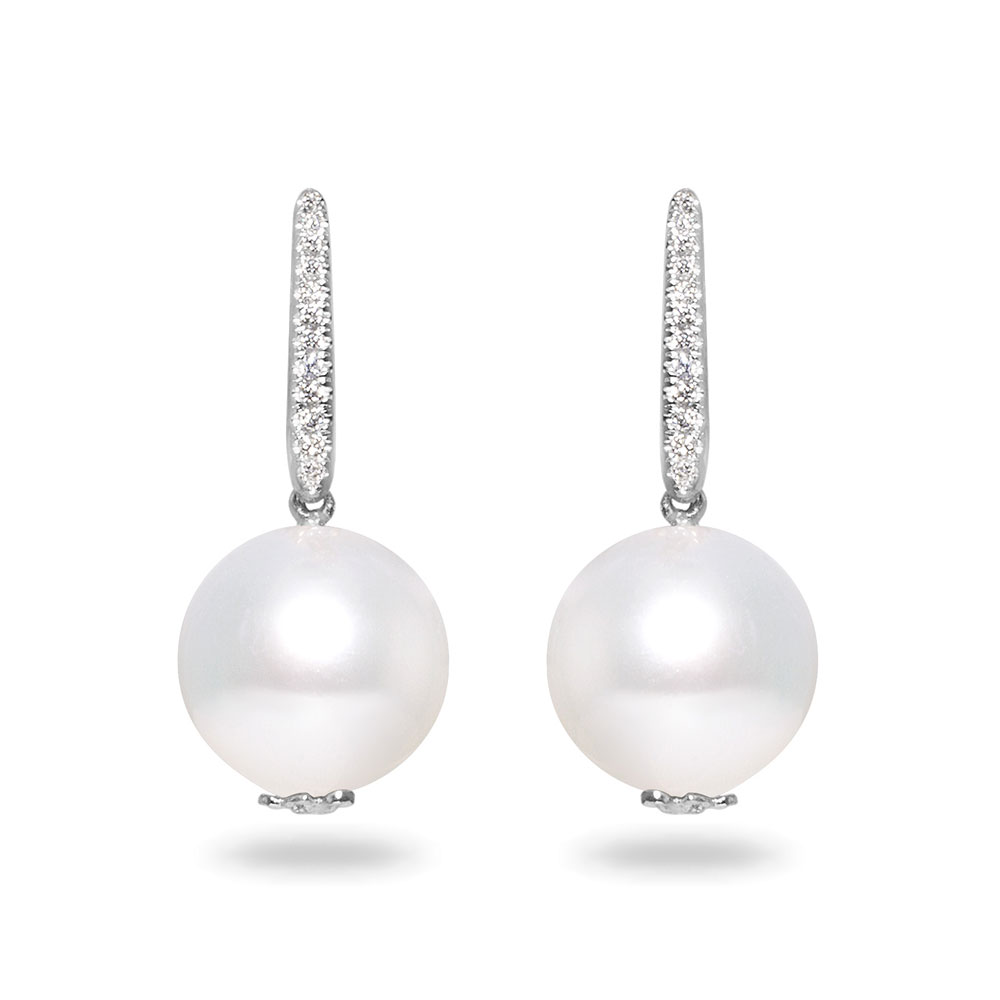 TARA Pearls South Sea Cultured Pearl & Diamond Drop Earrings in White Gold