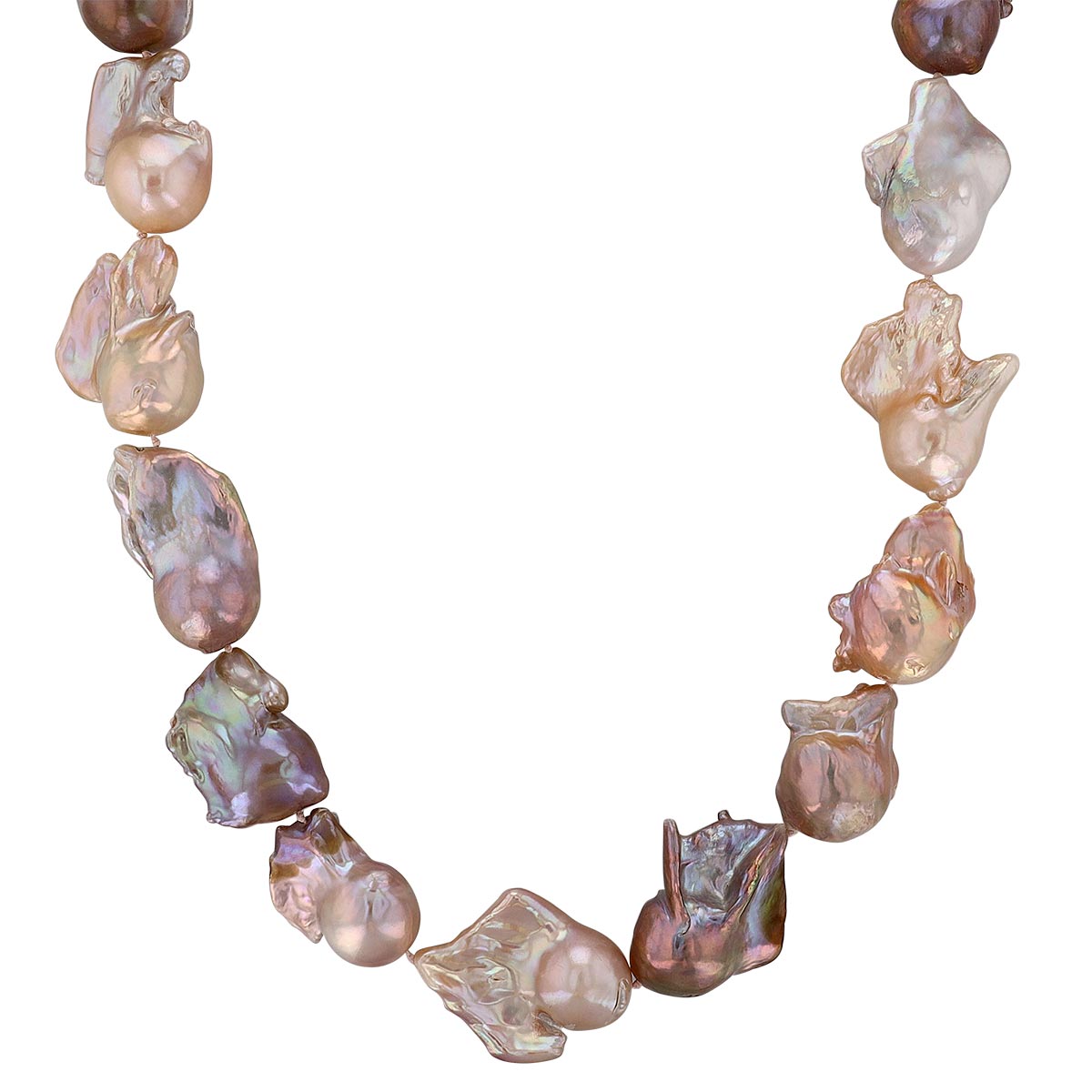 TARA Pearls Multicolored Freshwater Baroque Cultured Pearl Strand Necklace, 34