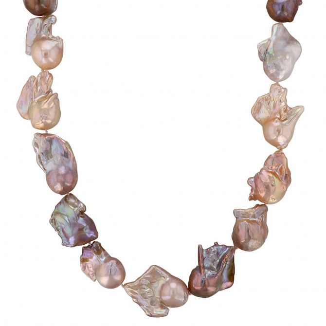 TARA Pearls Multicolored Freshwater Baroque Cultured Pearl Strand Necklace, 34"