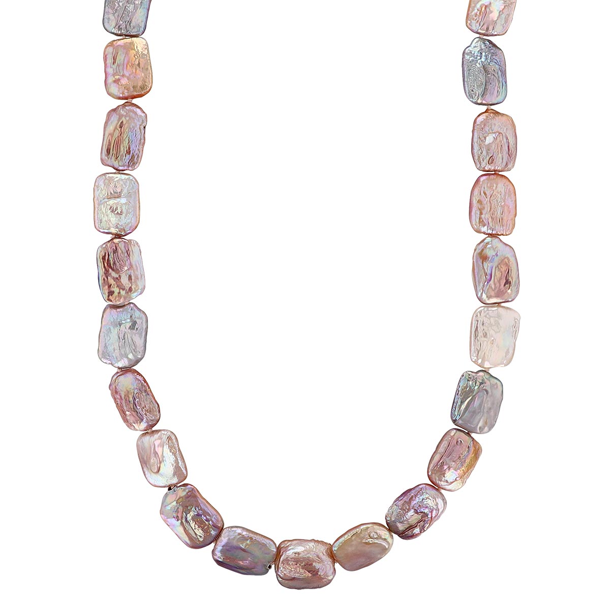TARA Pearls Pastel Freshwater Baroque Lozenge Cultured Pearl Strand Necklace, 34