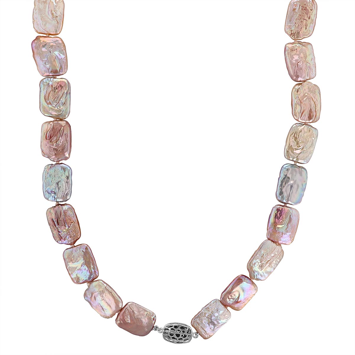 TARA Pearls Pastel Freshwater Baroque Lozenge Cultured Pearl Strand Necklace, 34