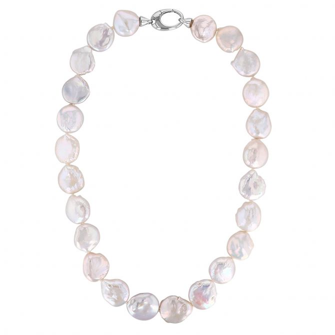 TARA Pearls Light Freshwater Cultured Coin Pearl Strand Necklace, 18"
