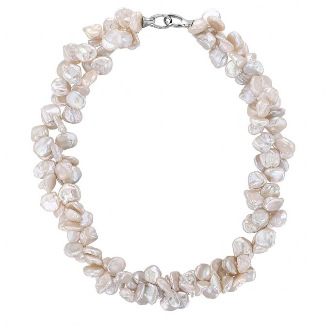 TARA Pearls Keshi Pearl Double Strand Necklace, 18"