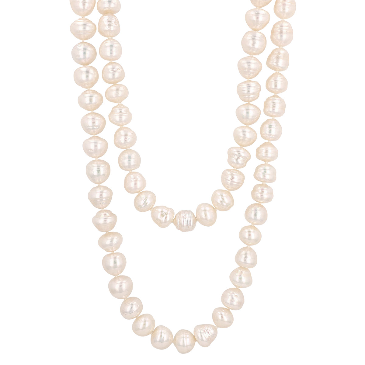 TARA Pearls White South Sea Baroque Cultured Pearl Strand Necklace, 34.5