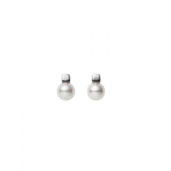 Mikimoto Akoya Cultured Pearl & White Gold Stud Earrings
