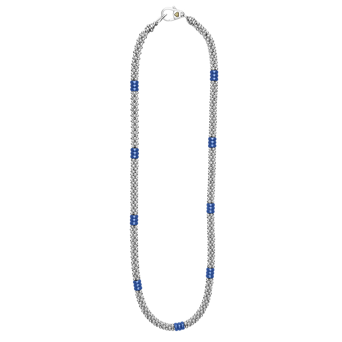 LAGOS Blue Caviar Ultramarine Ceramic Station Necklace in Sterling Silver, 16