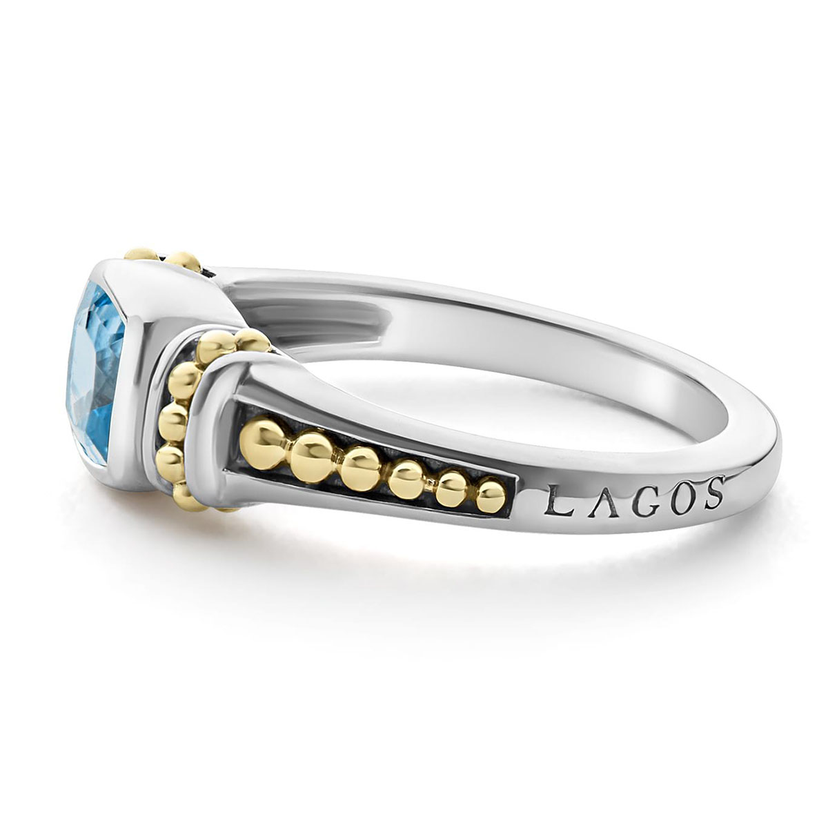 LAGOS Caviar Color Swiss Blue Topaz Ring, Size 7