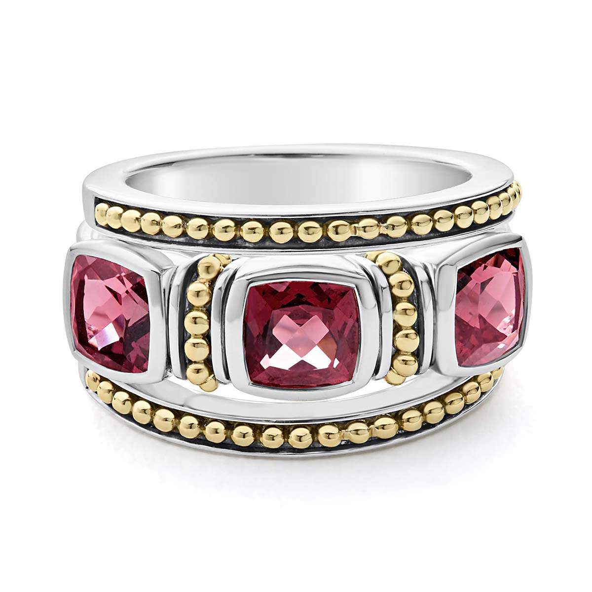 LAGOS Caviar Color Rhodolite Garnet Stacking Rings, Size 7