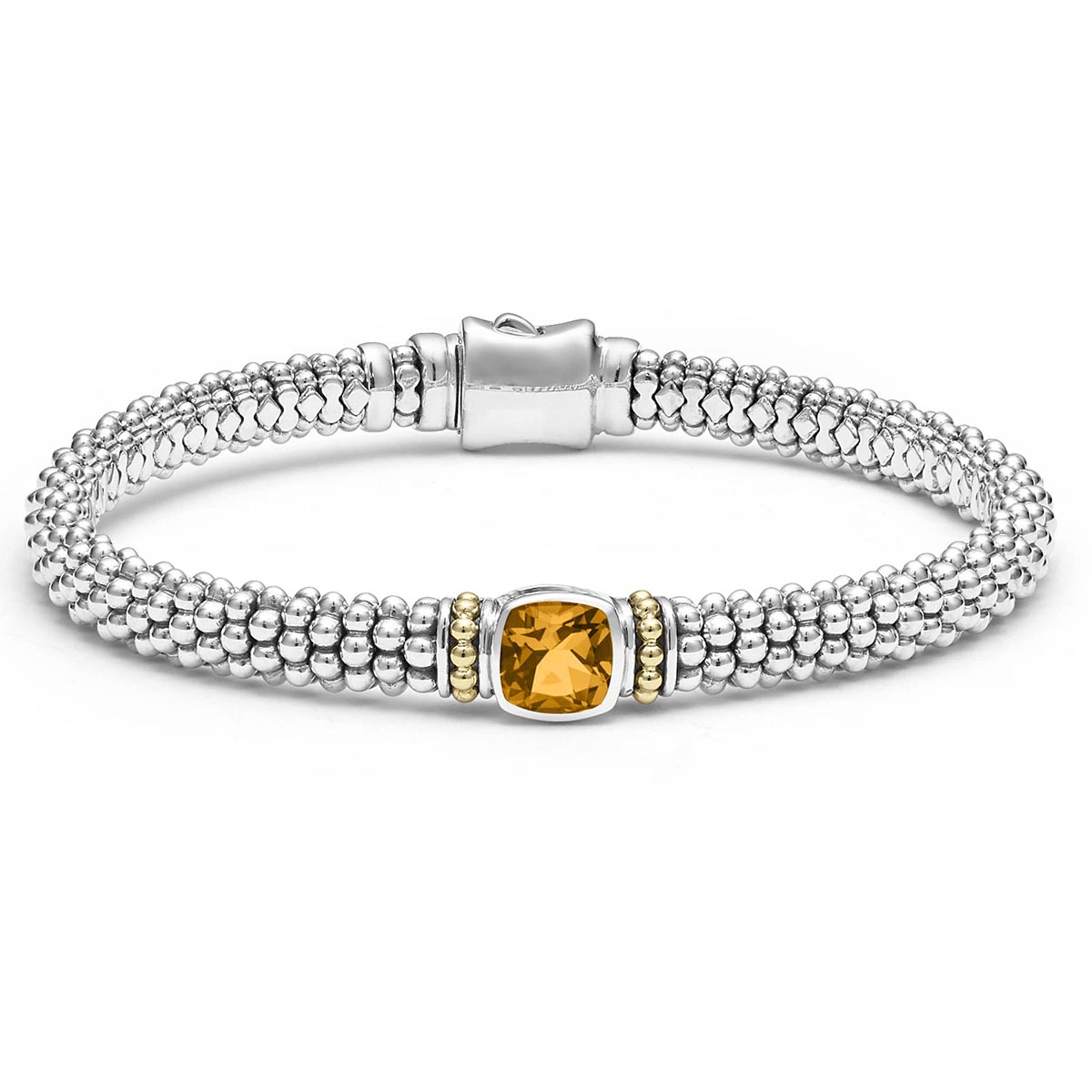 LAGOS Caviar Color Citrine Caviar Bracelet, 6 mm, 7