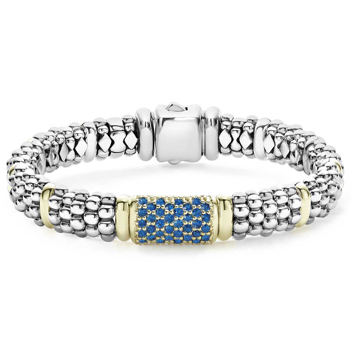 LAGOS Signature Caviar Blue Sapphire Caviar Bracelet, 9 mm, 7