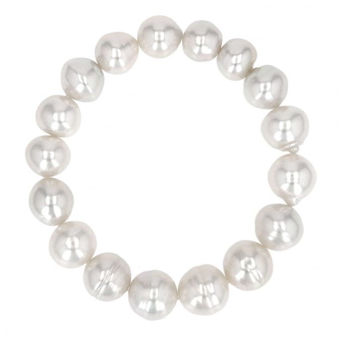 Sage Green Dyed Cultured Freshwater Pearl Stretch Bracelet