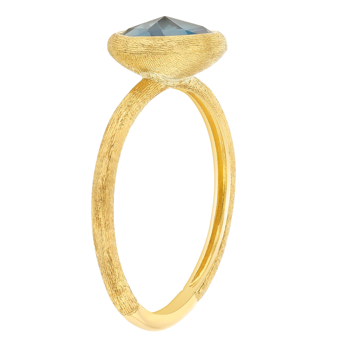 Marco Bicego Jaipur Rose Cut Topaz Bezel Set Ring in Yellow Gold
