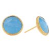 Marco Bicego Jaipur Aquamarine Stud Earrings in Yellow Gold