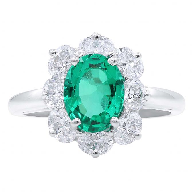 Oscar Heyman - Platinum Sapphire & Diamond Cocktail Ring