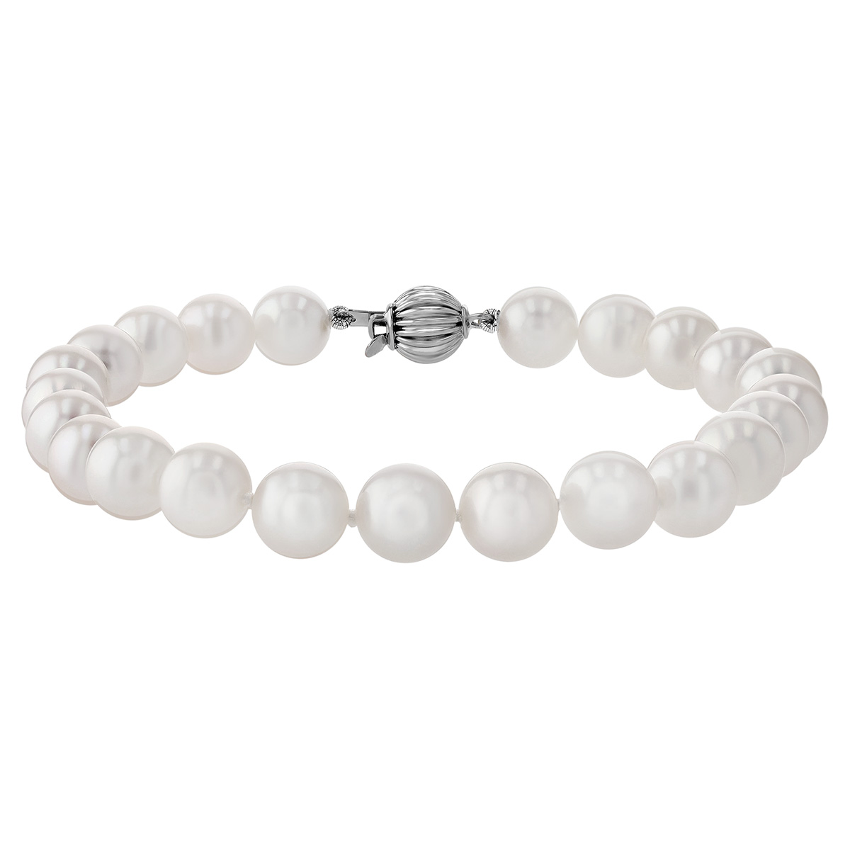 TARA Pearls White Cultured Pearl Bracelet, 7-7.5 mm in White Gold, 7.25