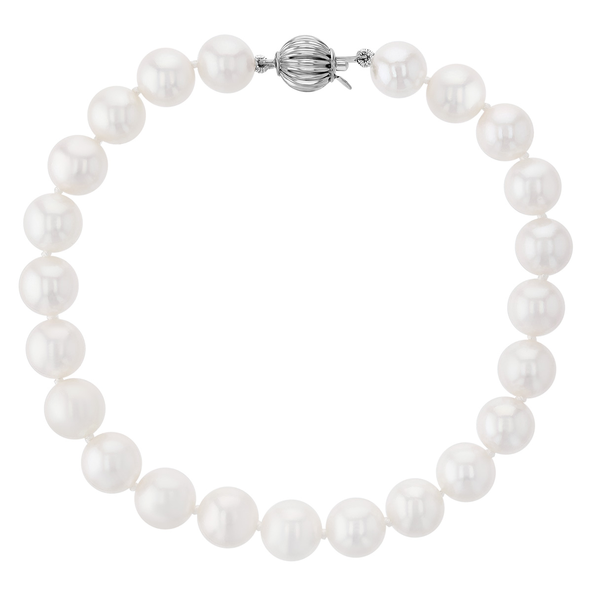 TARA Pearls White Cultured Pearl Bracelet, 7-7.5 mm in White Gold, 7.25